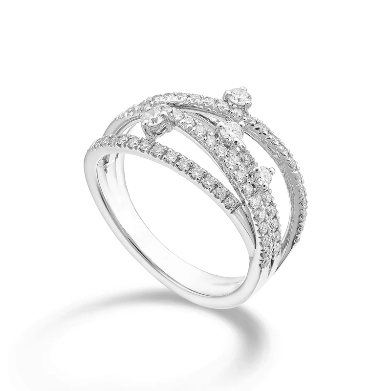 Golay anello diamanti quattro file e quattro pietre tang AMF777DB-26019110236