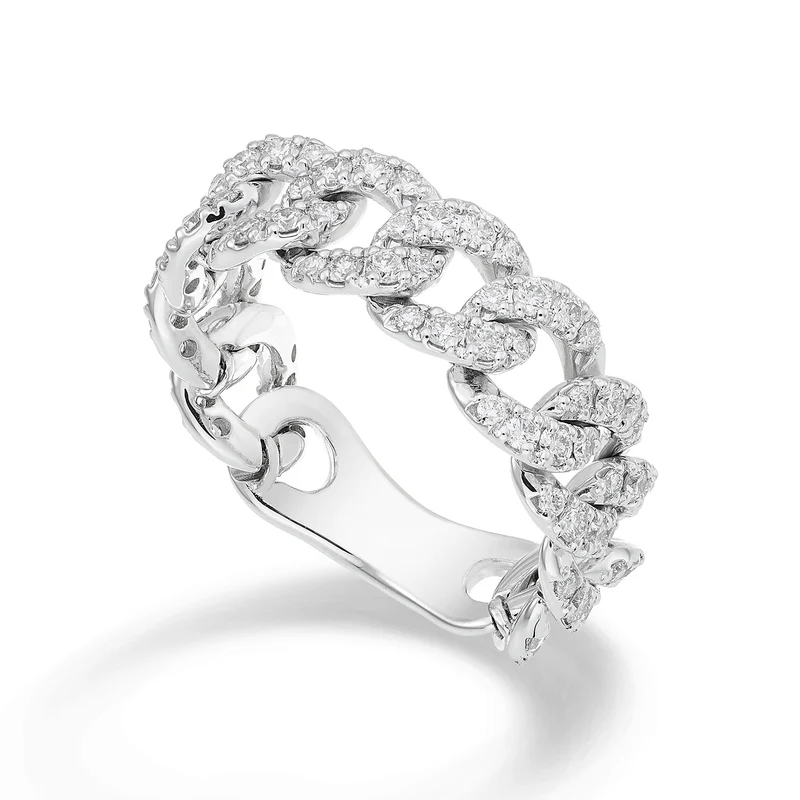 Golay anello groumette piccolo con pave' ct.0,96 APV002DI-22158110022
