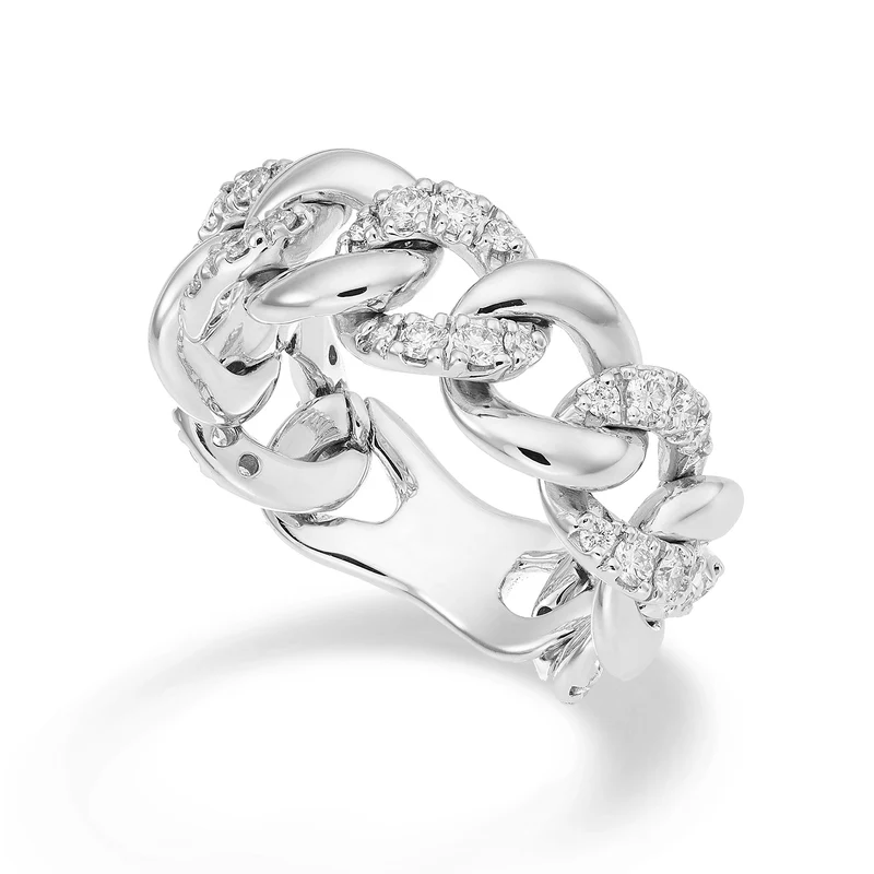 World Diamond Group anello groumette grande con pave'alternato ct.0,70 APV001DI1-22027110011