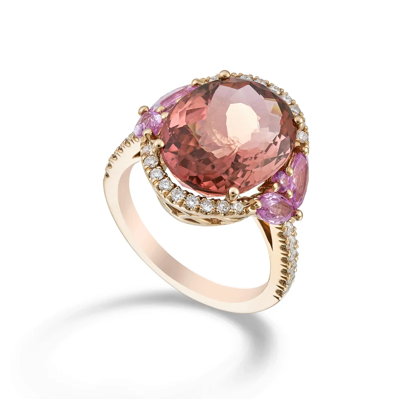 Golay anello tormalina rosa ovale 15x12, zp marq contorn APU499DZPTO1512-24247110016
