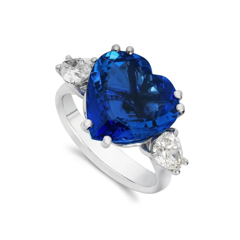 Golay anello con tanzanite cuore ct 7,44 e diamanti APU480DITZ-22335110017
