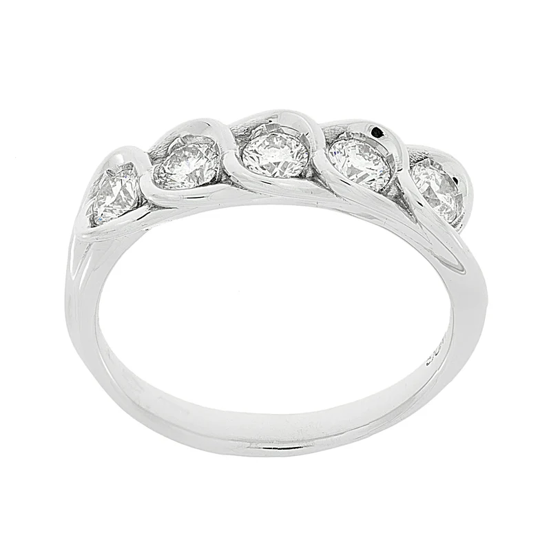 World Diamond Group anello riviera 5 diamanti ct. totali 0,60 AIM34512-15267110079
