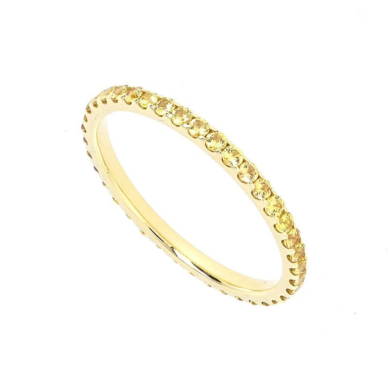 Golay anello girodito tornito zaffiro giallo AIM004YS-10341110040