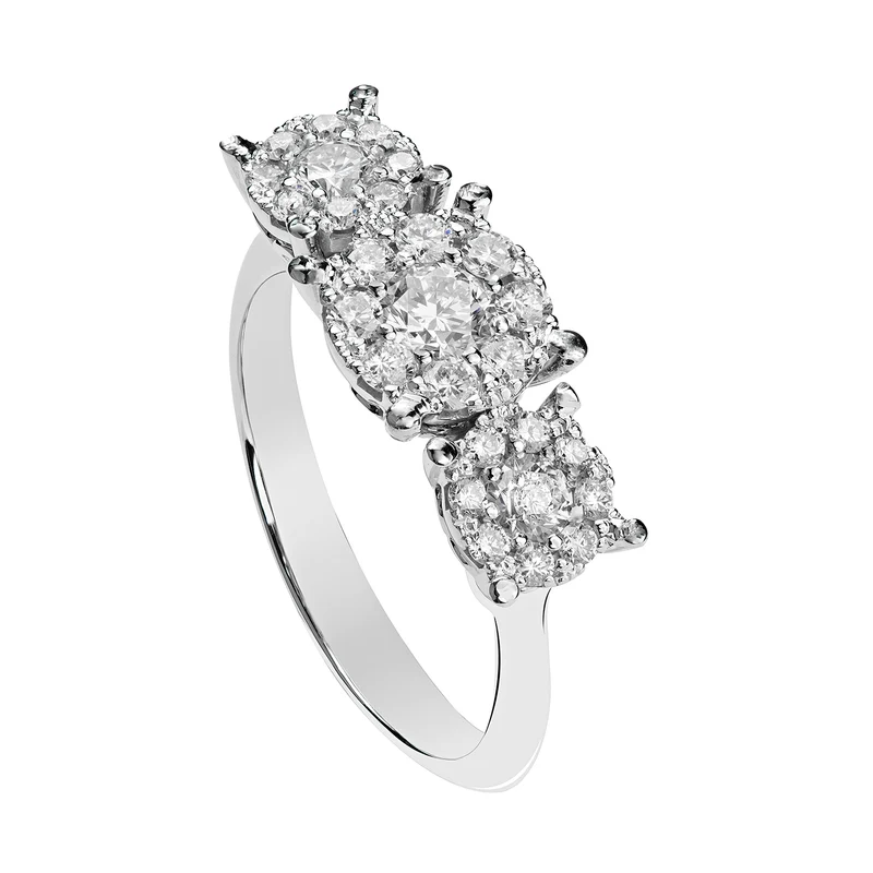 Golay anello trilogy scalare centrale ct.0,19 e contorno AGICETRS01-24271110019
