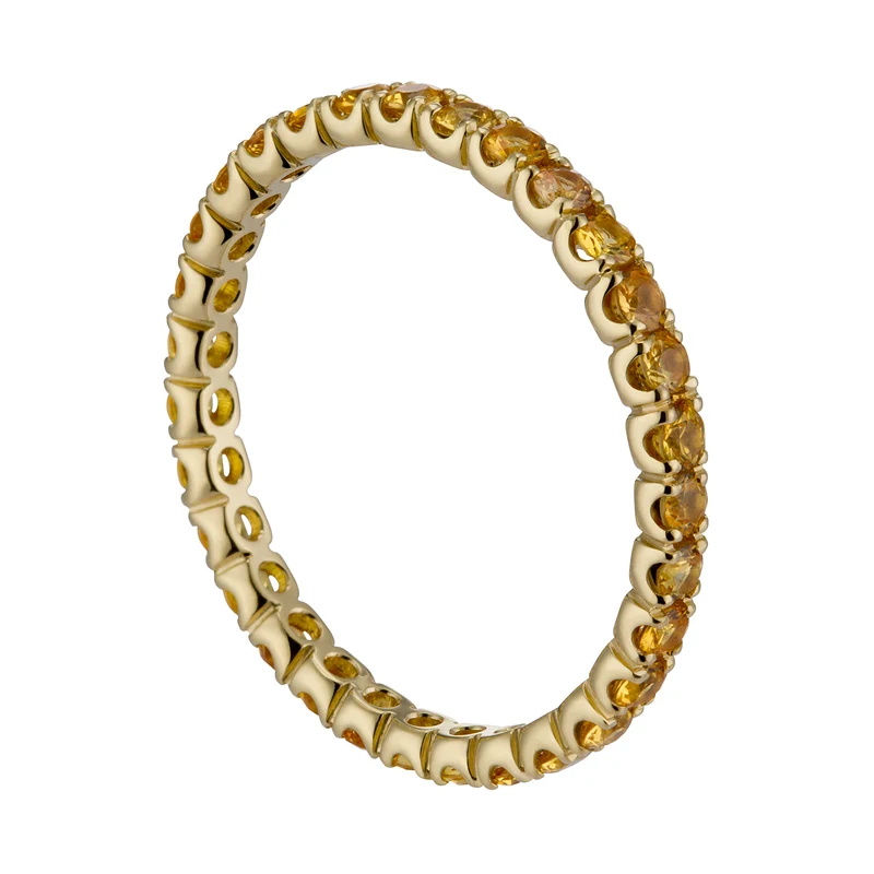 Golay veretta giro con zaffiri gialli AFP1200YS-18064110021