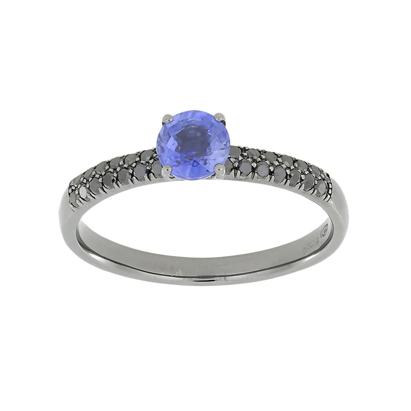 Golay anello pave black + zaffiro blu AFP1170NBS-21279110066
