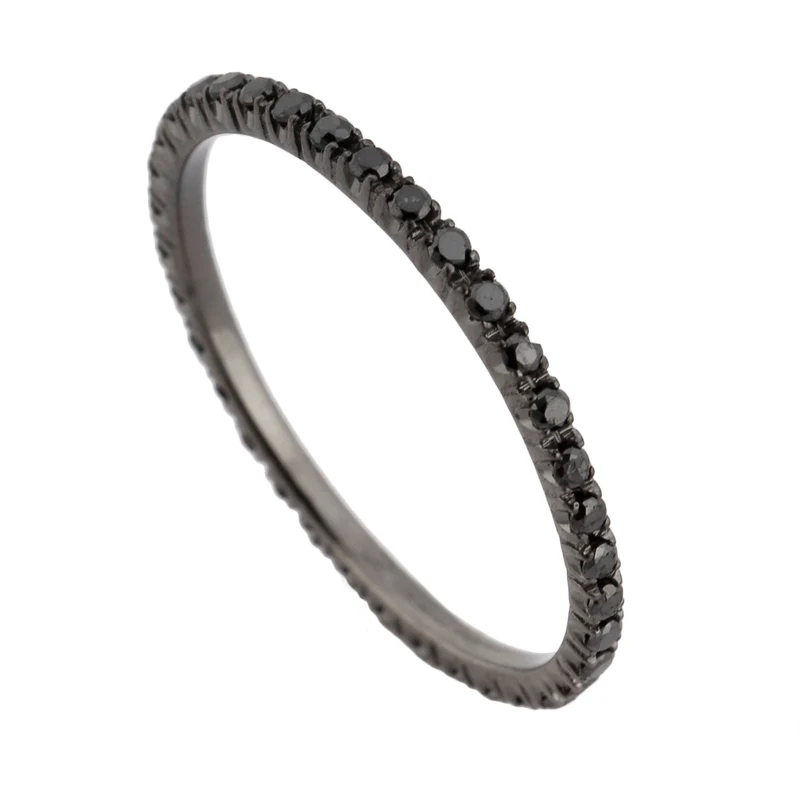 Golay anello girodito lineare diamanti neri AFP1040N-14118110005
