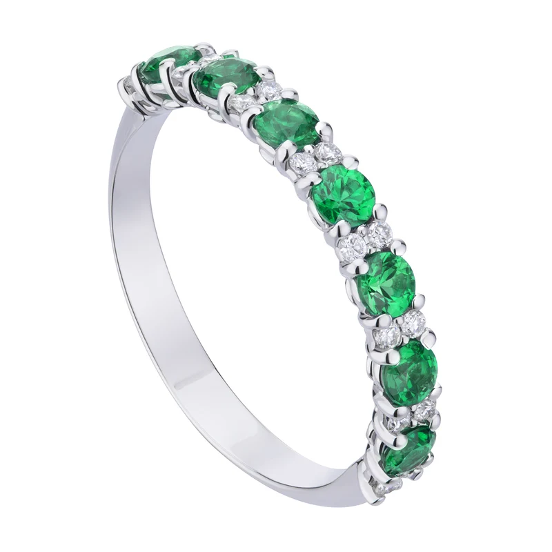 World Diamond Group anello riviera 1/2 giro smeraldi e diamanti AFMG008DISM-22298110016