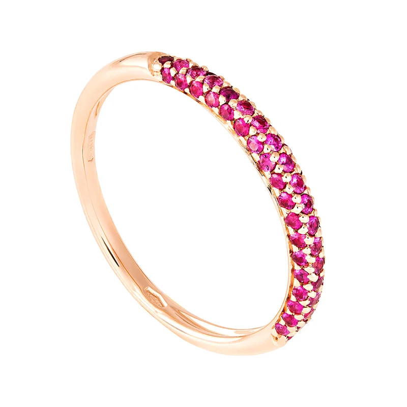 Golay anello eternity 1/2giro pave' rubini ct. 0,38 AFMG007RU-17181110069