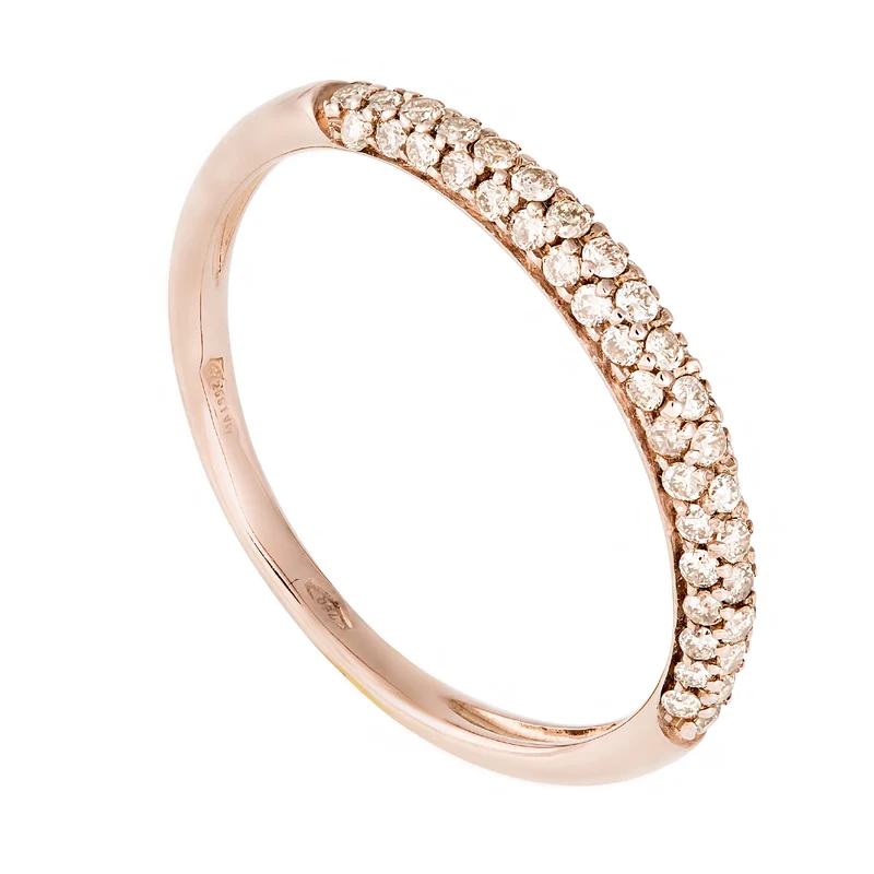 Golay anello eternity 1/2giro pave'diamanti brown ct.0,4 AFMG007BW-18333000037