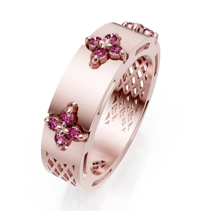 Golay anello fascia mezzo giro satinato zaff. pink rosa AFFI04ZPSR