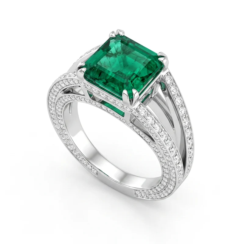 World Diamond Group anello smeraldo 3 ct AFDSME3-13339110049