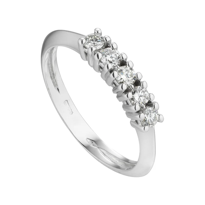 Golay anello riviera lineare 5 pietre tot ct.0,35 AFD531-7-14213110018