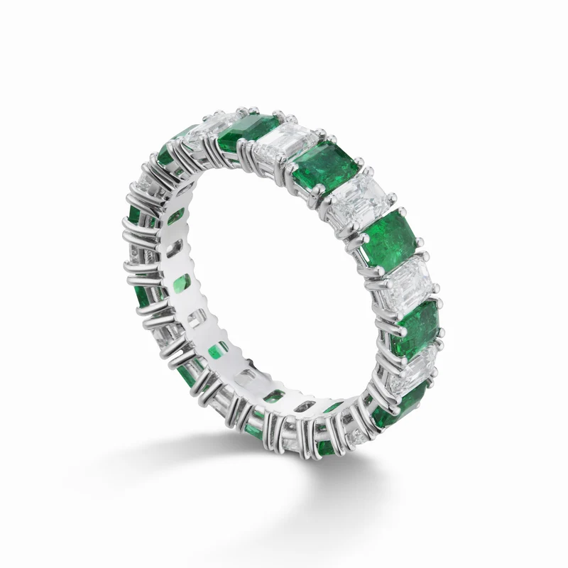 Golay anello girodito lineare diam tg emerald e smeraldi AETL075DISM-23213110007