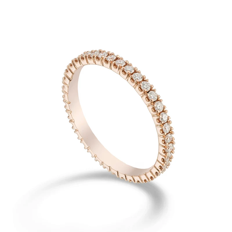 Golay anello girodito lineare oro rosa AETL022DI104R-23164110053