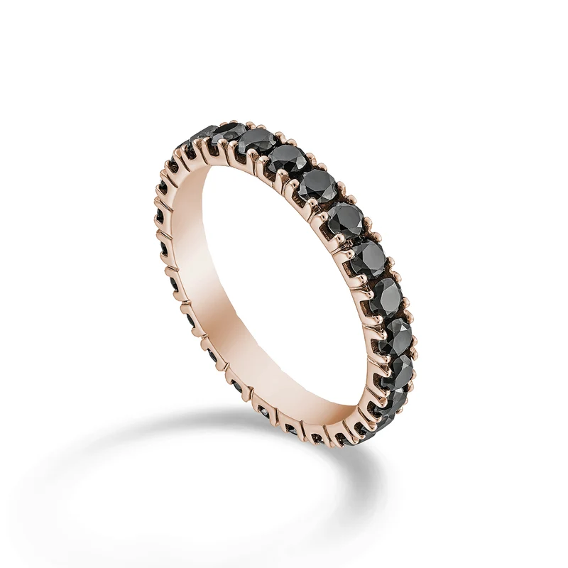 Golay anello girodito d. black ct 3,00 oro rosa mis 21 AETL022BK200R-21-23164110087