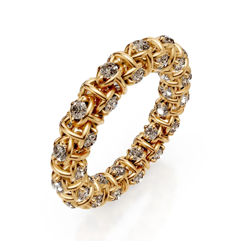 Golay anello girodito maglia morbida d. brown oro giallo AETD540BW0017G-13-24296110072