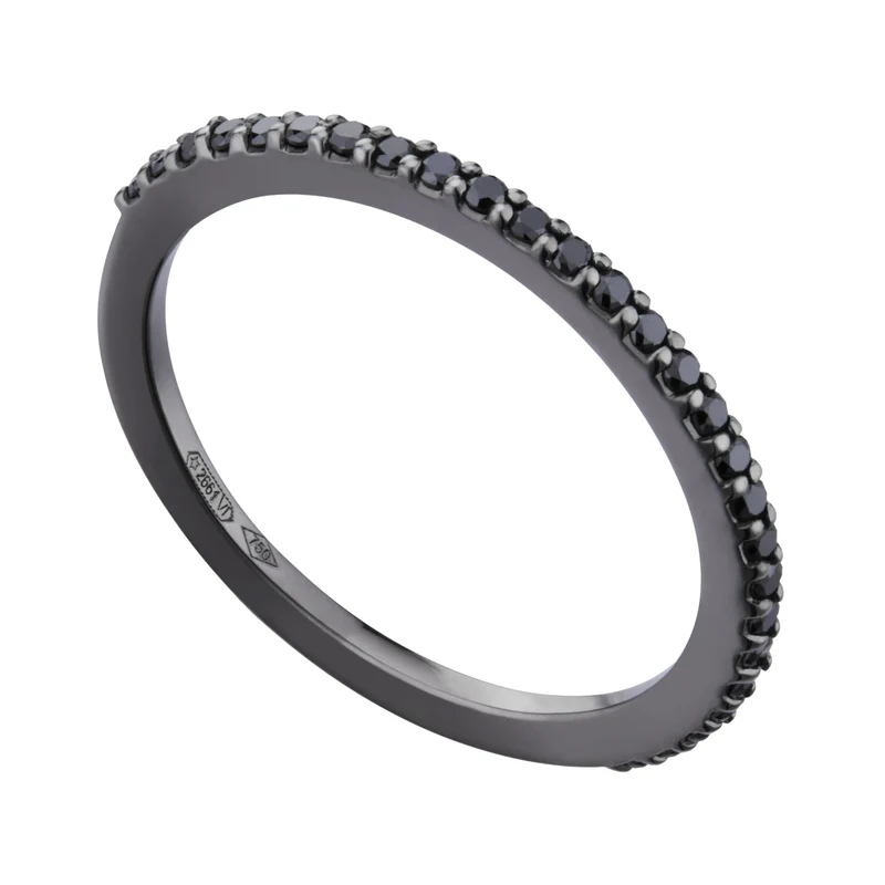 Golay anello eternity mezzo giro diamanti neri AET068BK1-20205110024