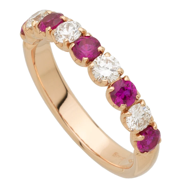 Golay anello eternity 1/2giro diamanti+rubini ct.1,23 AFP1228DRU-21188110003