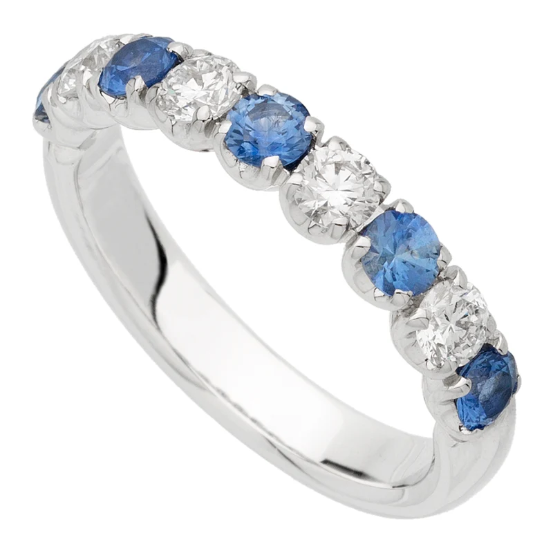 Golay anello eternity 1/2giro diamanti+zaffiri ct.1,10 AFP1228DBS-21084000022