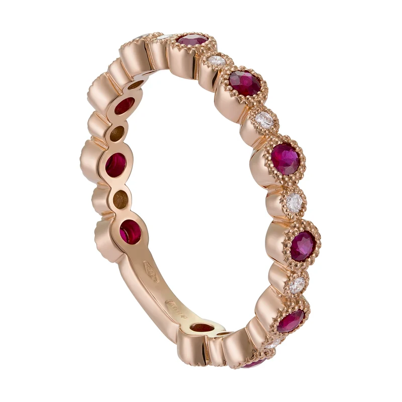 World Diamond Group veretta tondi diamanti e rubini AET026BRUDI2-18274110125