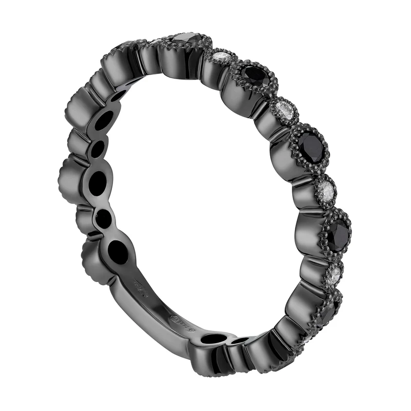 World Diamond Group veretta tondi diamanti bianchi e black AET026BBKDI2-21287110073