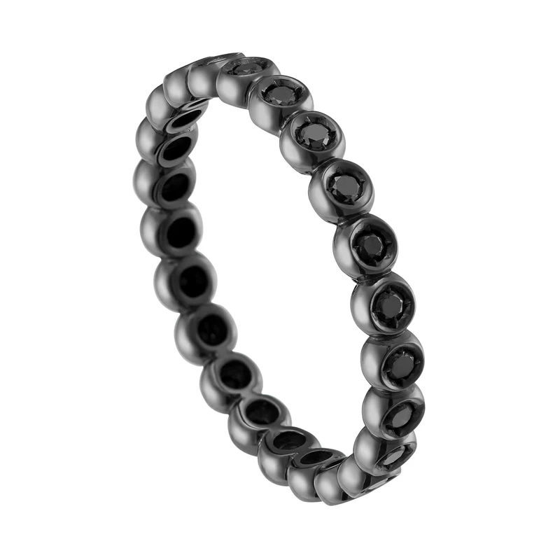 Golay anello girodito lineare diamanti black AET020BK1-25183110058