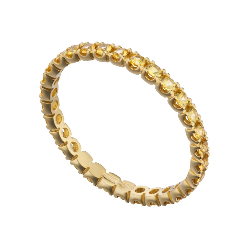 World Diamond Group anello girodito diam mm 2,10 zaffiri gialli AET011055ZY-21054110028