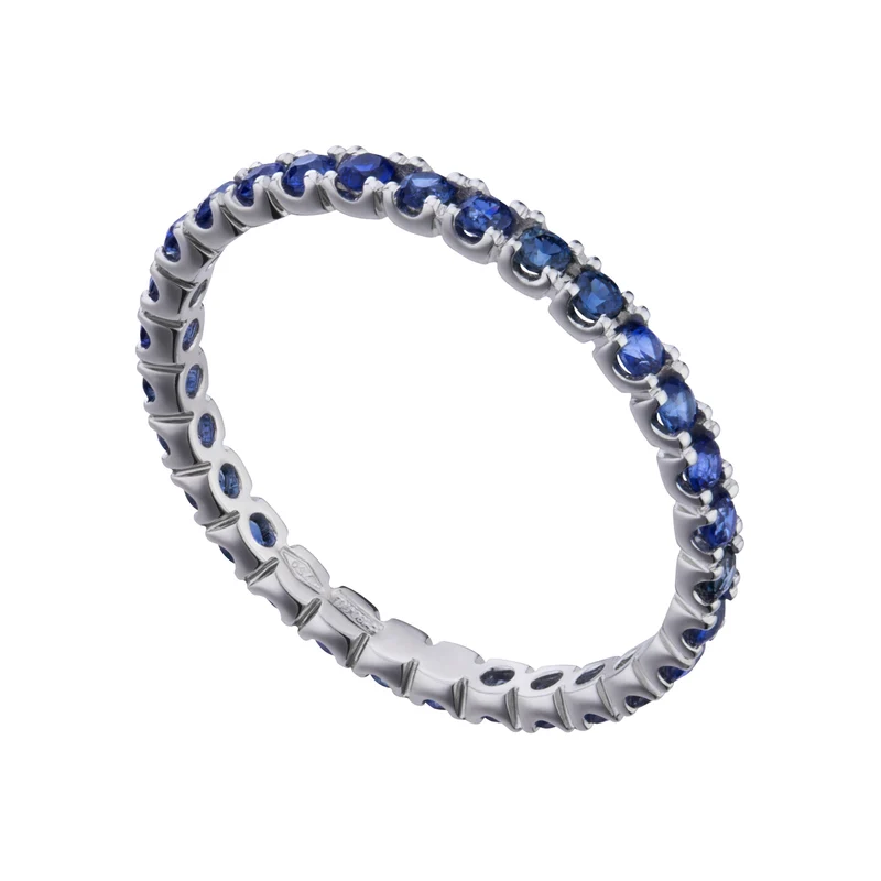 World Diamond Group anello girodito diam mm 2,10 zaffiri blu AET011055ZB-21070110017