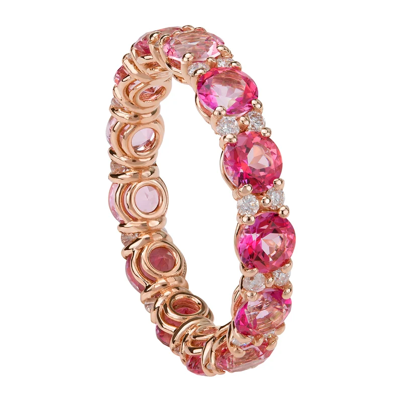 Golay anello eternity con topazio pink e diamanti AET007250DITP-18059110031