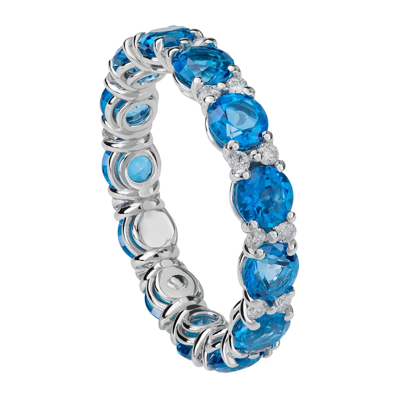 Golay anello eternity con topazio kashmir blue+ diamanti AET007250DITB-18094110002