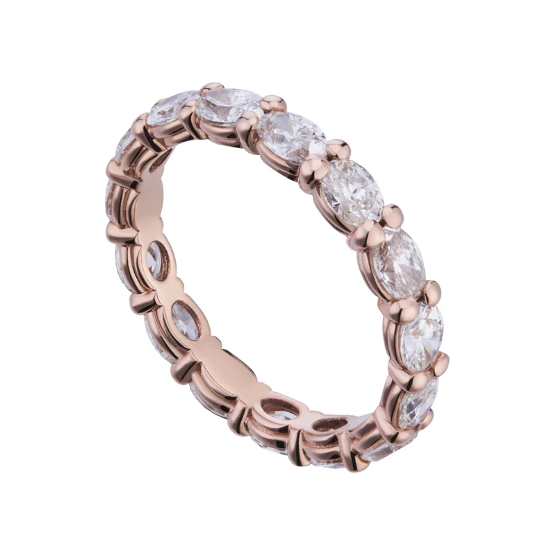 Golay anello girodito con diamanti ovali AET004DI-21076110013