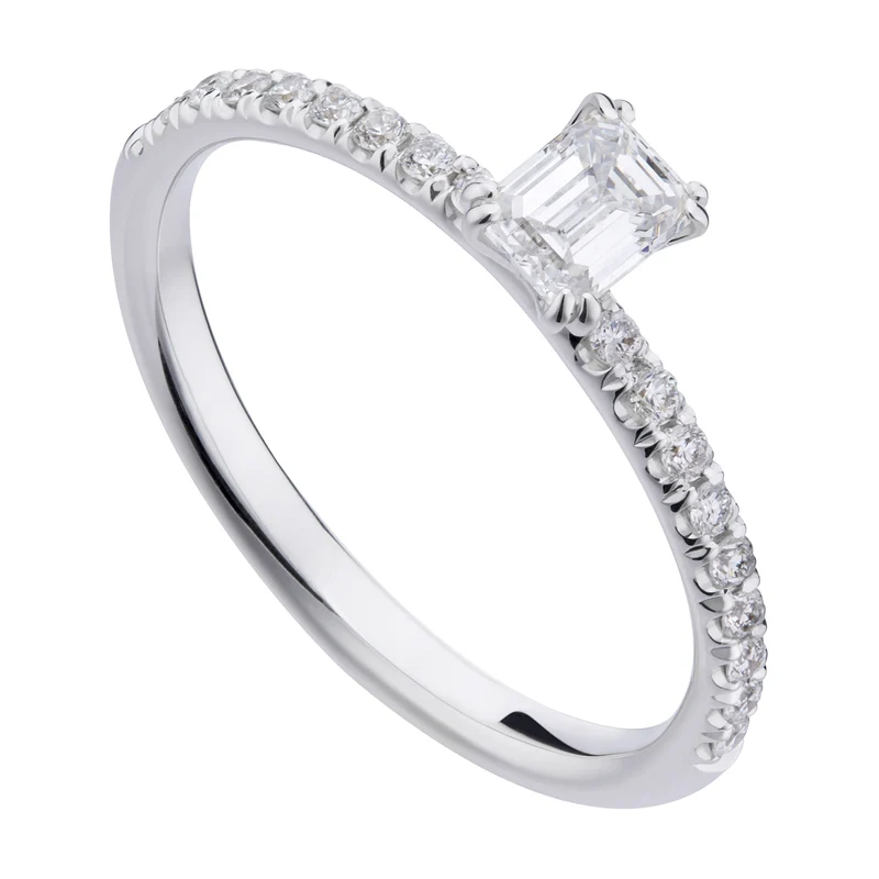 World Diamond Group anello solitario king con emerald da 0,40ct AEMC016DI1-19039110071