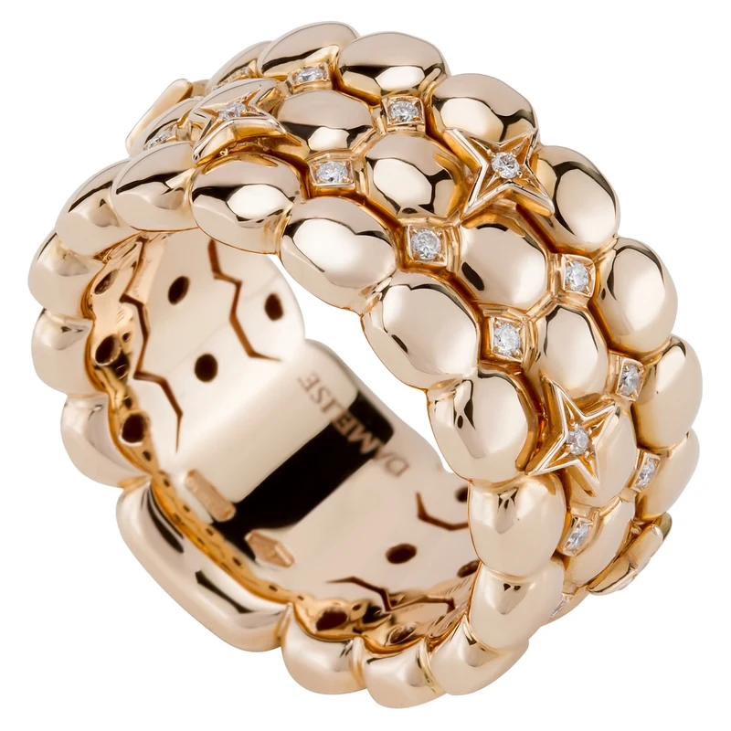 Golay anello maxima 3file rigide e stelline ct.0,12 ADS020DDIR-15336000012