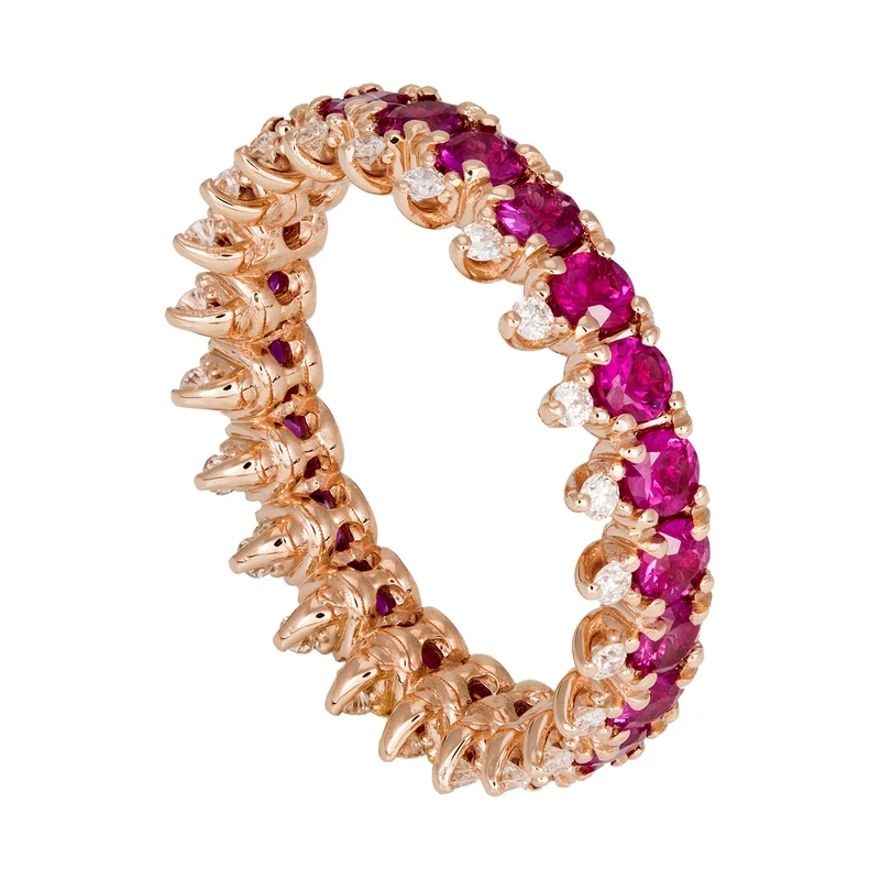 Golay anello girodito diamanti e rubini ADG016RUDI-17335110083