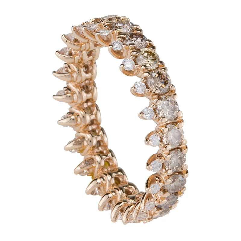 Golay anello girodito diamanti brown e bianchi ADG016BWDI-17290110324