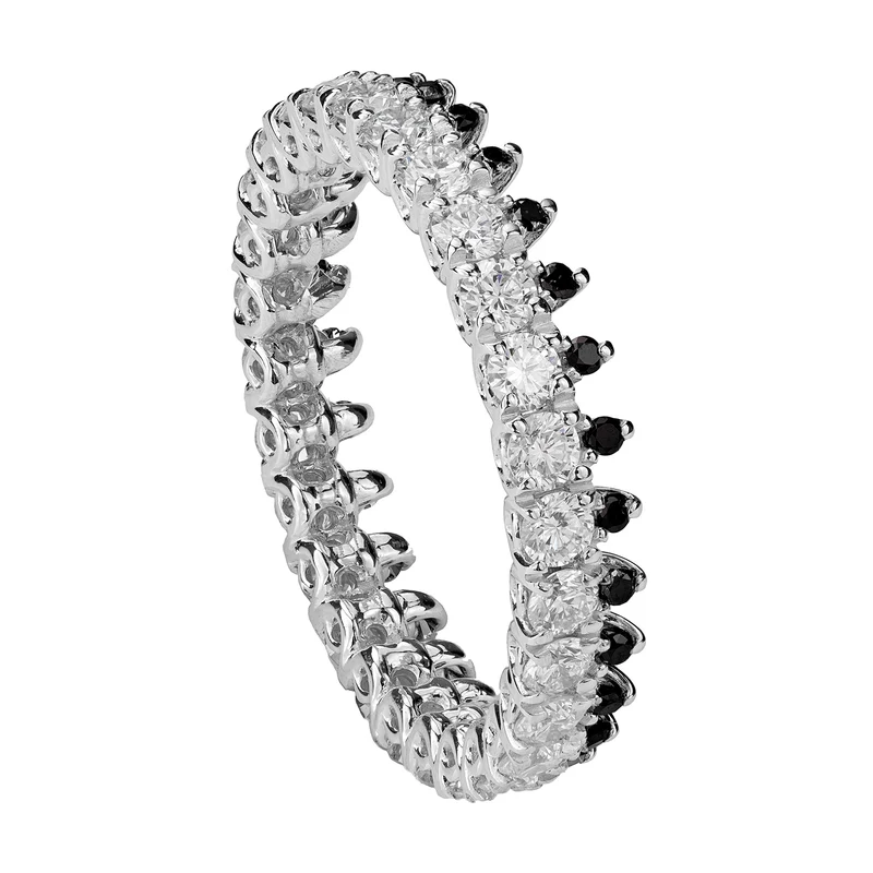 Golay anello girodito diamanti neri e bianchi ADG015DIBK-18011110012
