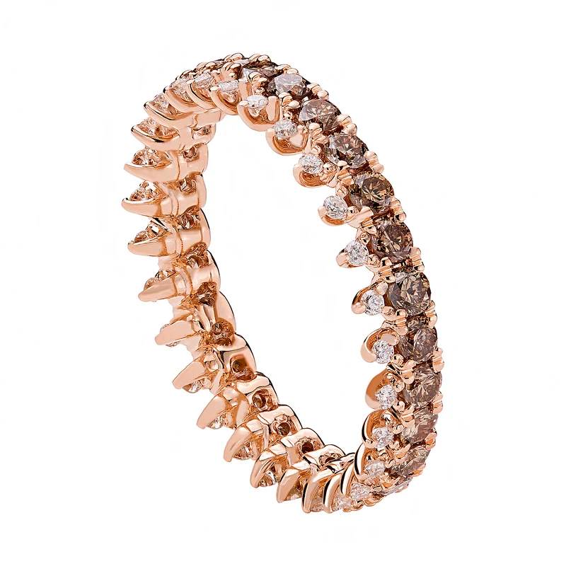 Golay anello girodito diamanti brown e bianchi ADG015BWDI-24243110024