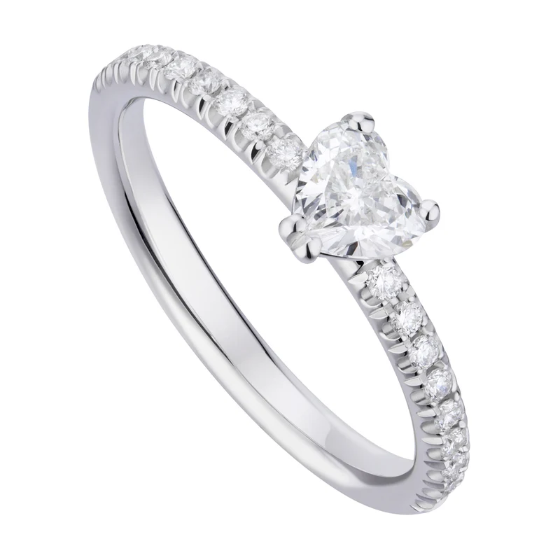 World Diamond Group anello solitario con cuore 0,25ct gambo incassato ACUC016DI25-19239110013