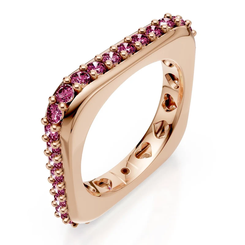 Golay anello girodito linea cubika zaffiri rosa ACUBETZP1-23059110024