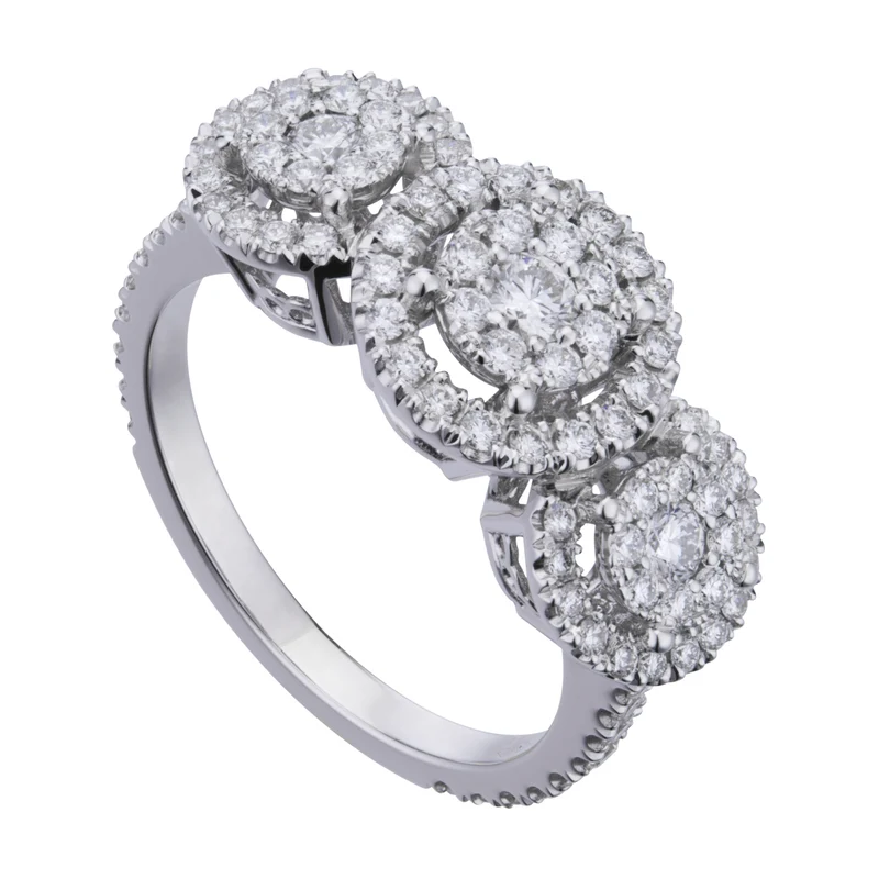 Golay anello trilogy cen ct 0,10 lat 0,06x2 con contorno ACTTRIL014DI2-25203110257