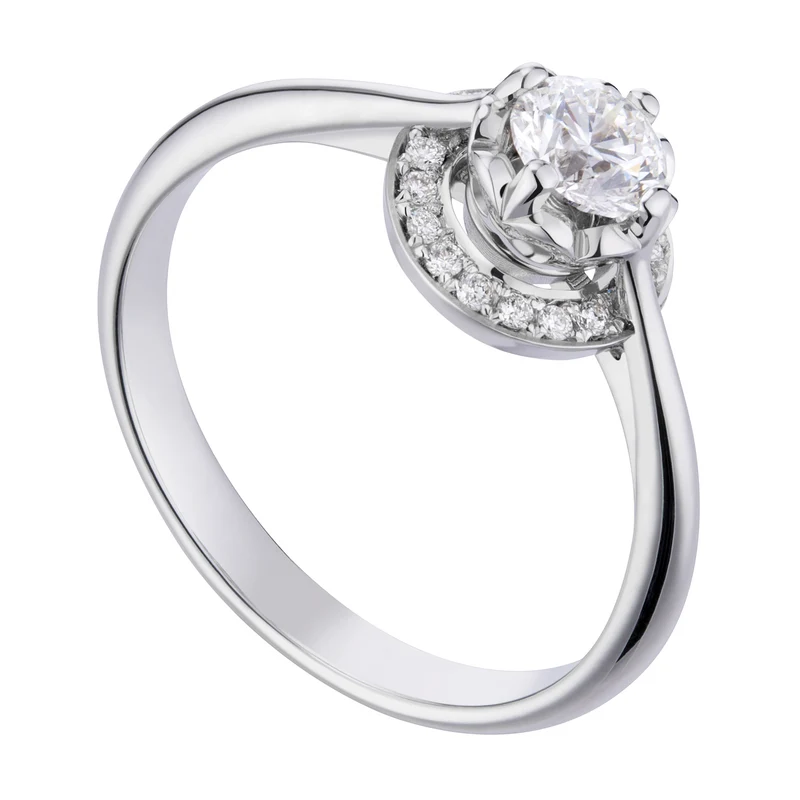 World Diamond Group solitario fm con cerchio pavettato, ct. 0,48-0,57 ACTFM008ADI5-19022110084