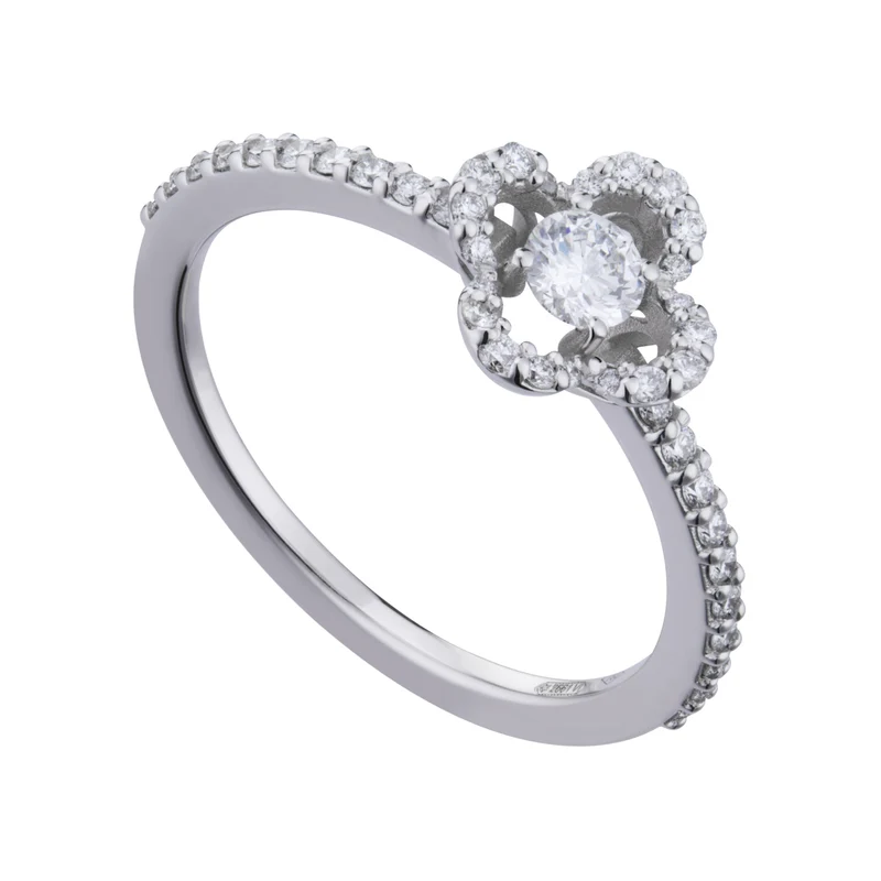 Golay anello cen ct 0,19 con contorno a fiore ACT017DI1-20204110099