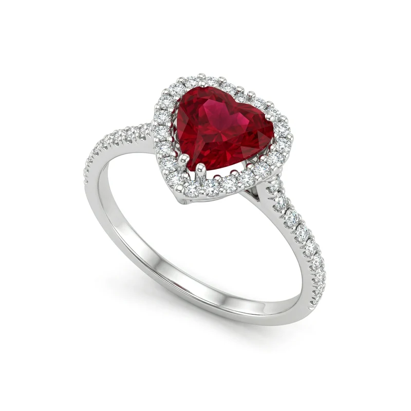 Golay anello rubino cuore 6x7 e diamanti ACT011DIRU67-23289110056