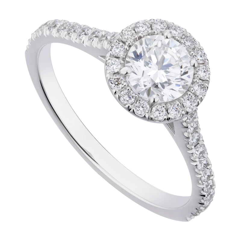 Golay anello solitario con contorno cen 0,70 in platino ACT008DI70PT-25149110151