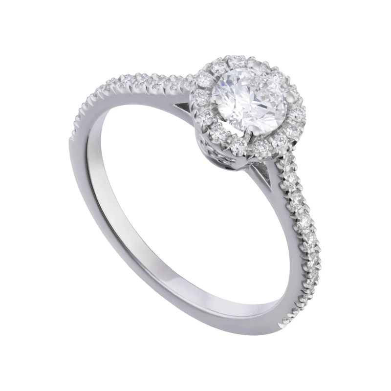 Golay anello solitario con contorno cen 0,30 in platino ACT008DI30PT-25169110147