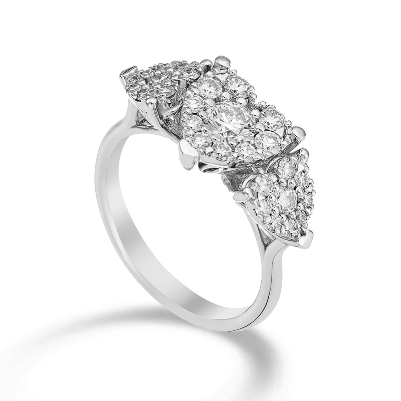 Golay anello trilogy 3 cuori multipietra centr. ct. 0,30 ACMTR001DI30-23074110016