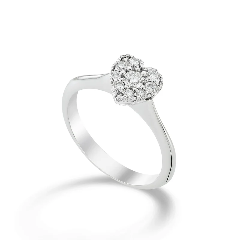 Golay anello multipietra con centrale cuore ct. 0,10 ACM001DI10-22350110023