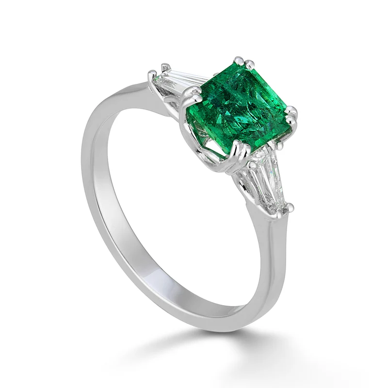 Golay anello smeraldo ott 7x6 +diamanti lat tepper ACLOT005DISM76-23086110015