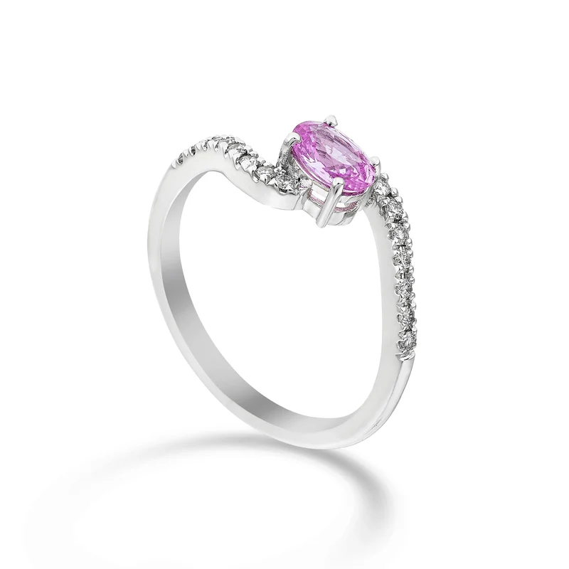 Golay anello z.pink ovale 6x4 con gambo a "s" incassato ACLG434DIZP64-24085110043
